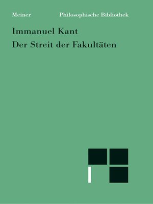 cover image of Der Streit der Fakultäten